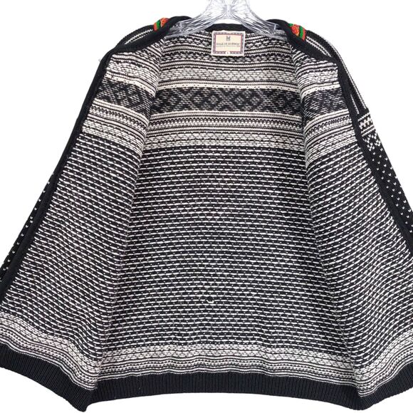 Dale of Norway Wool Cardigan Sz L Nordic Fair Isle Sweater Traditional Clasps - Picture 6 of 9
